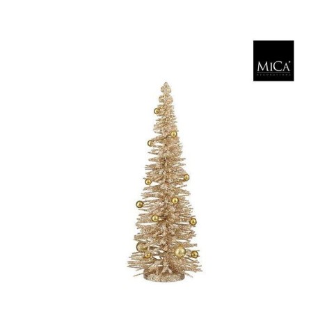 ALBERO DECORATO SFERE CHAMPAGNE H.40